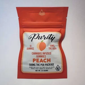 Purity 500mg Peach Gummies